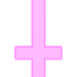 EMISSIVE GLOWING 2014 Pastel Goth Pink Cross 