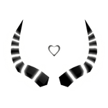 (Emissive) Glowing Black Heart Horns