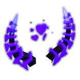 [EMISSIVE] Glowing Black/Purple Heart Horns