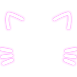 [EMISSIVE] Glowing Pink Cat Ear Face Filter