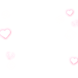 Emissive Glowing Pink Heart Sparkle Aura Confetti