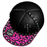 Emissive Glowing Scene Emo Pink Leopard Snapback