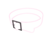 [EMISSIVE] Glowing Silver Choker Collar Pink