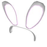 [EMISSIVE] Pink & White Glowing Cute Bunny Ears