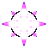Emissive Pink and White Glowing Neon Angel Halo