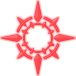Emissive Red Glowing Neon Angel Halo