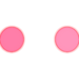 emissive red neon blush cheeks