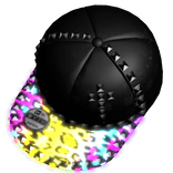 EMISSIVE Studded Rainbow Leopard Scene Snapback
