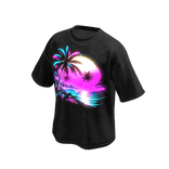 [Emissive] Sunset Black Wash Oversized Shirt