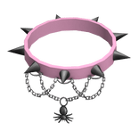 Emo 3.0 Spiked Spider Choker Goth Black and Pink