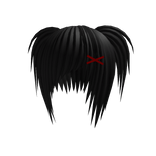 Emo Anime Doll Pigtails (Black)