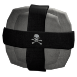 Emo Black Face Skull Bandage Gauze