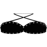 Emo Black Spikey Studded Top