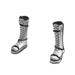 Emo Cyberpunk Shoes in White and Black