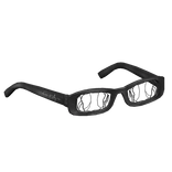 emo designed cracked low glasses