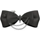 Emo Goth Black Ribbon