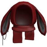 Emo Goth Bunny Ears Hood Red