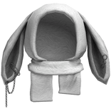 Emo Goth Bunny Ears Hood White