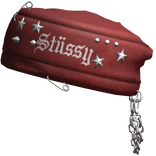 Emo Goth Y2K Chrome Beret Red