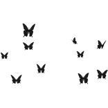 Emo Gothic Chrome Butterfly Aura Black