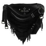 Emo Gothic Chrome Neck Scarf Black