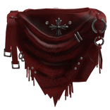 Emo Gothic Chrome Neck Scarf Red