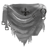 Emo Gothic Chrome Neck Scarf White