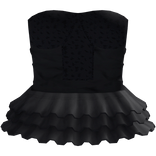 Emo Gothic Ruffled Cute Dress Black