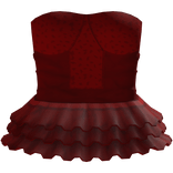 Emo Gothic Ruffled Cute Dress Red