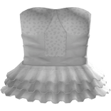 Emo Gothic Ruffled Cute Dress White