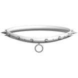emo gothic spiked choker in white 1.0