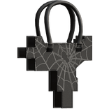 Emo Gothic Web Leatther Bag Black