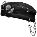 Emo Grunge Skull Chained Beret (Black)