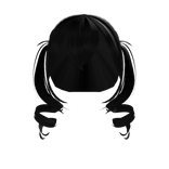 emo horror doll drill pigtails in black