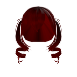 emo horror doll drill pigtails in red