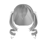 emo horror doll drill pigtails in white