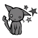 ɞ・emo kitty clip with star stickers・ɞ