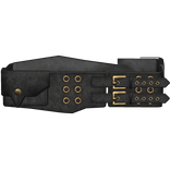 Emo Leather Belt w Pouch in Black / Gold (1.0)