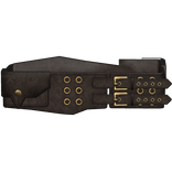 Emo Leather Belt w Pouch in Brown / Gold (1.0)