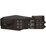 Emo Leather Belt w Pouch in Brown / Silver (1.0)