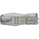Emo Leather Belt w Pouch in White / Gold (1.0)