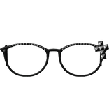 emo low black glasses with studded cross