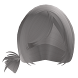 emo messy anime side bun in ash