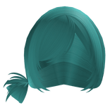 emo messy anime side bun in black