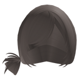 emo messy anime side bun in brown