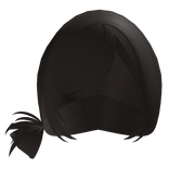 emo messy anime side bun in dark brown