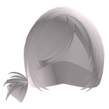 emo messy anime side bun in pink