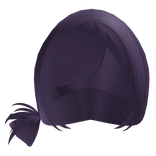 emo messy anime side bun in purple