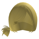 emo messy anime side bun in yellow