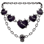 Emo Necklace Torn Hearts